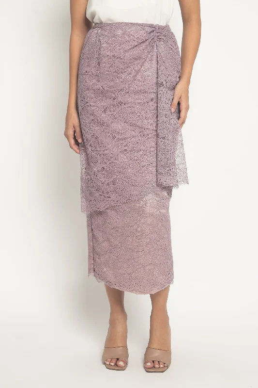 Elsie Skirt in Purple breathable skirt fabric