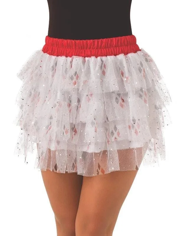 Harley Quinn Costume Skirt for Women and Teens pleated skirt texture