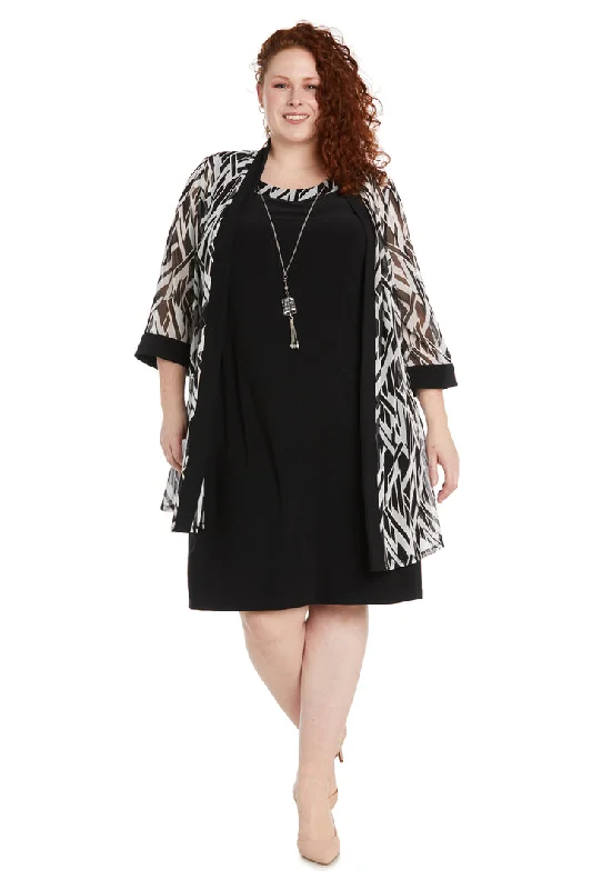 R&M Richards 1466W Short Plus Size Jacket Dress Striped Jacket Polka Dot Jacket Floral Jacket