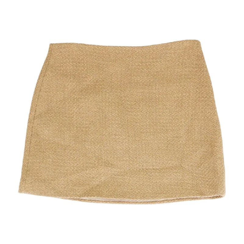 Tan Solid Mini Skirt maxi skirt elegant