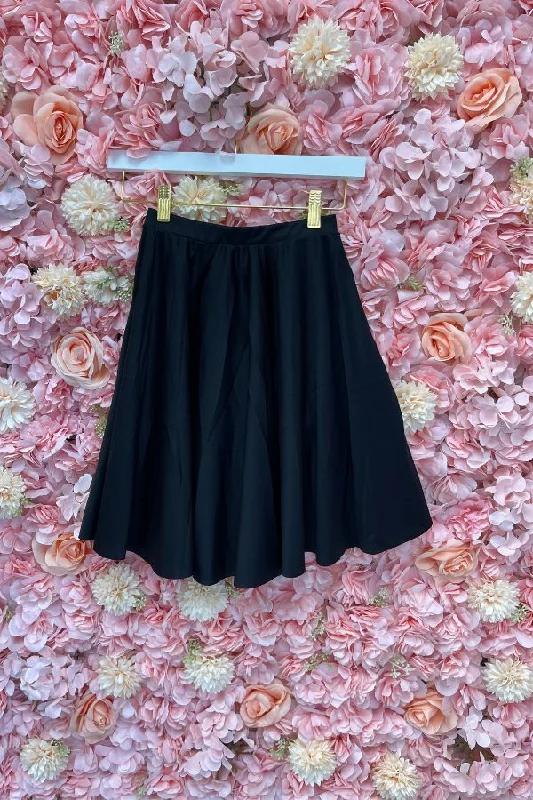 Womens Character Dance Below-The-Knee Circle Skirt - Black cashmere skirt fine