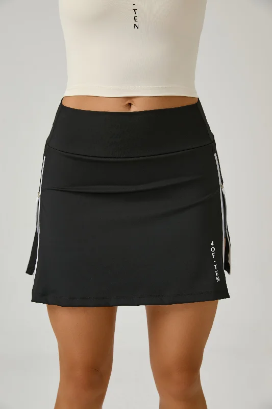 Black Zip Tennis Skirt for Stylish Performance athletic skirt fit