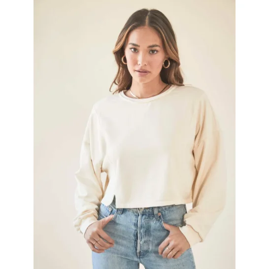 Dixon Seamed Cropped Crew