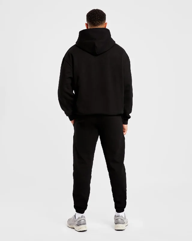 Essential Oversized Hoodie - Black