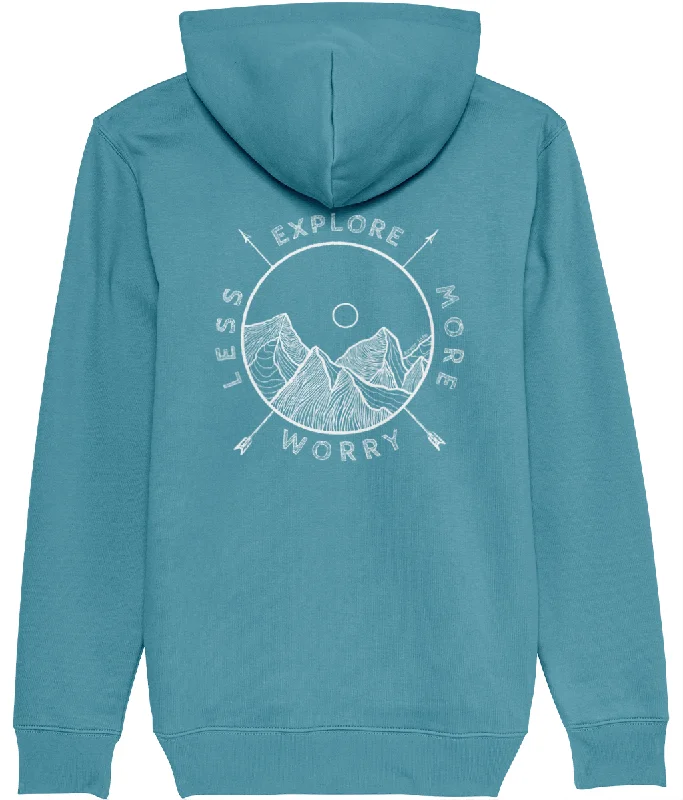 Explore More Worry Less Organic Cotton Hoodie