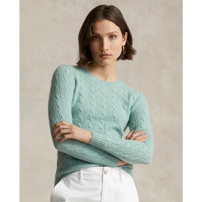 Polo Ralph Lauren - Julianna Cable Knit Crewneck Cashmere/Wool Sweater - April Green Melange