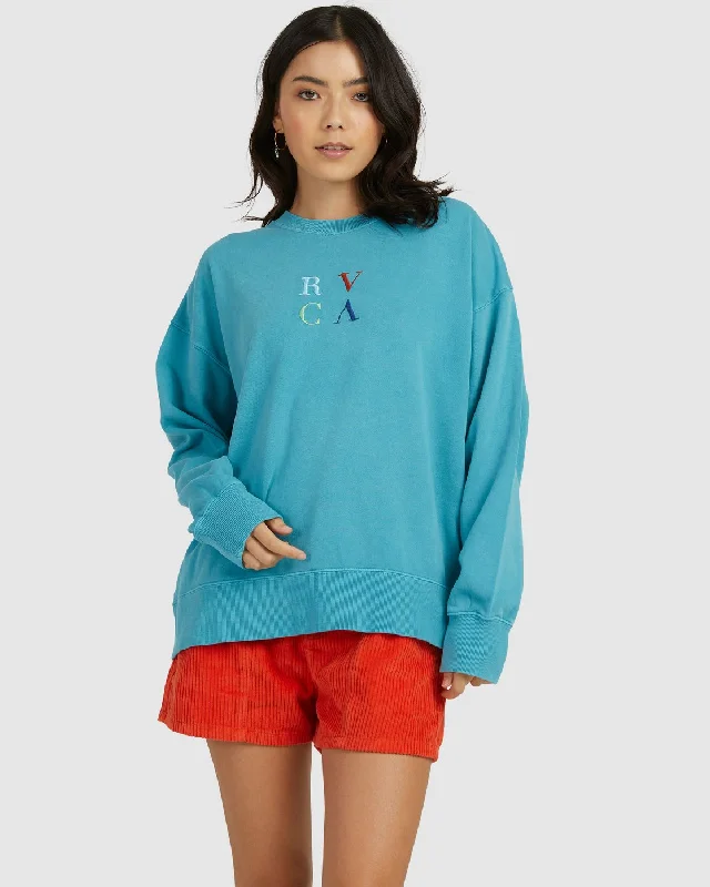 RVCA Dawsons Crewneck Sweatshirt - Blue Crest