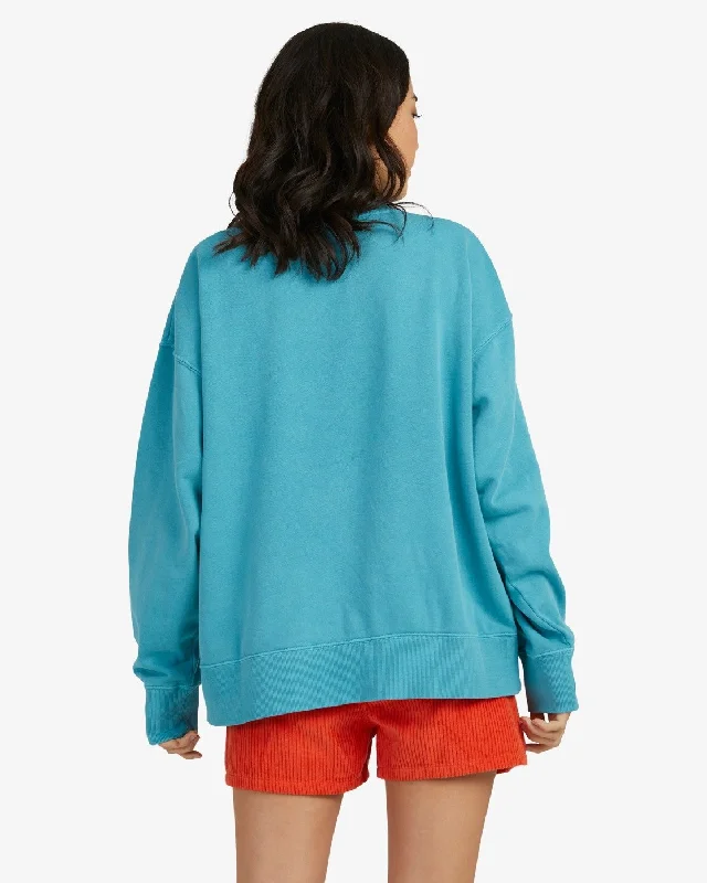 RVCA Dawsons Crewneck Sweatshirt - Blue Crest