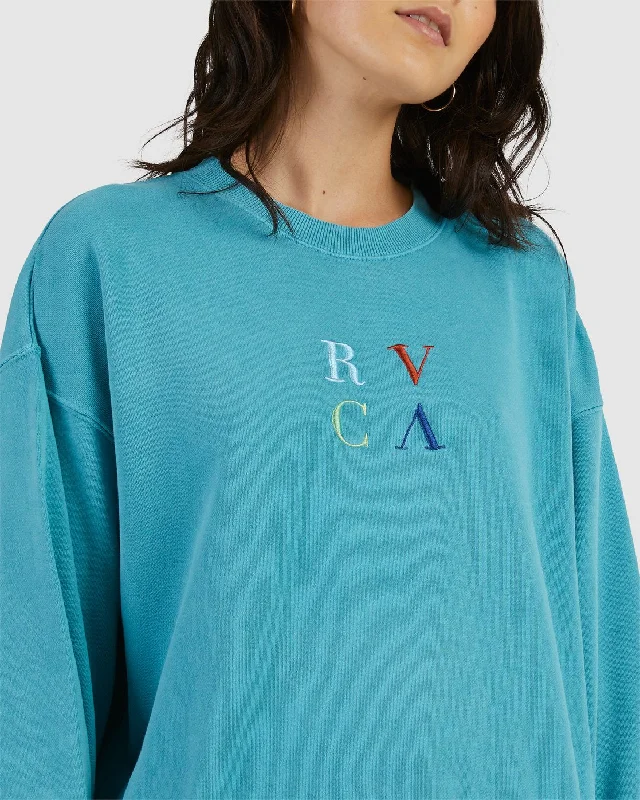 RVCA Dawsons Crewneck Sweatshirt - Blue Crest