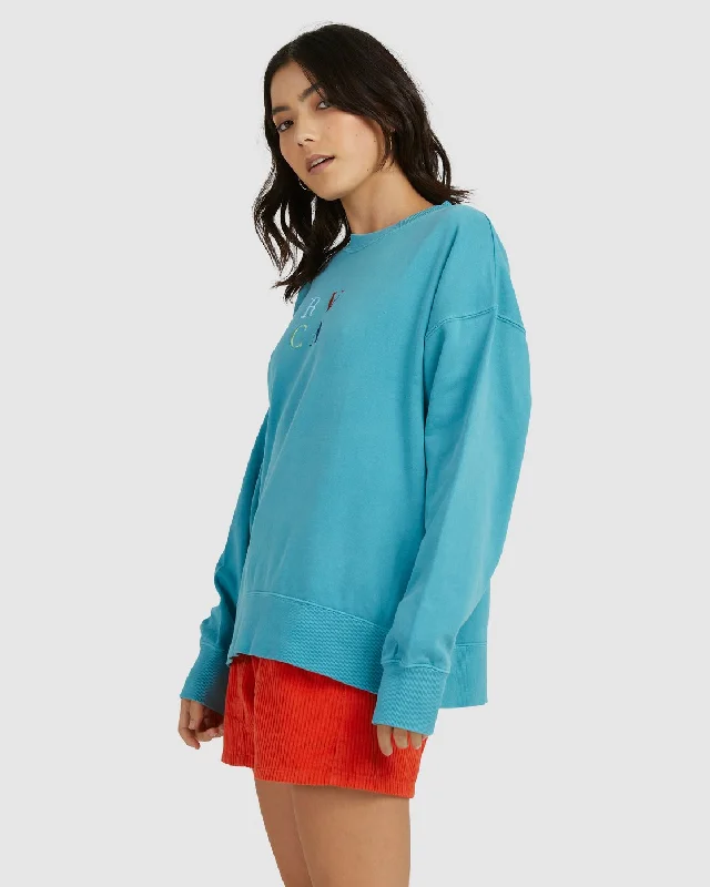 RVCA Dawsons Crewneck Sweatshirt - Blue Crest