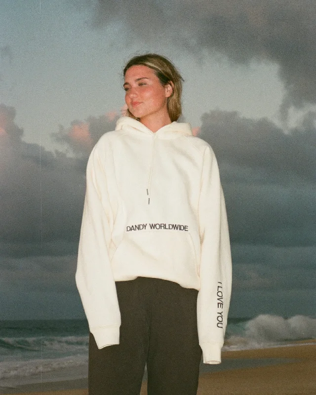 ""Words of Affirmation"" Oversized Lux Hoodie in Cream