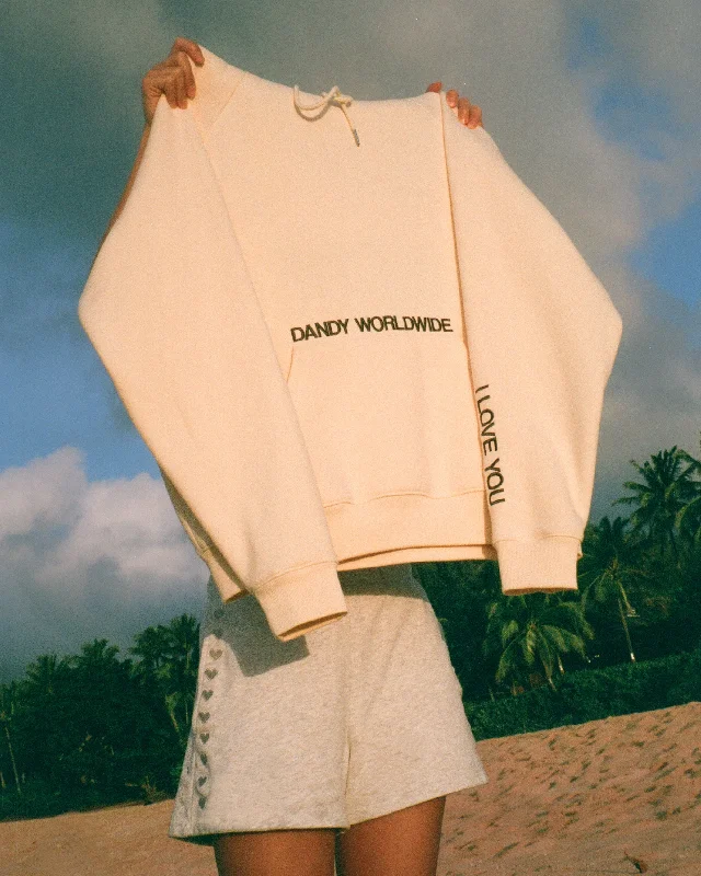 ""Words of Affirmation"" Oversized Lux Hoodie in Cream