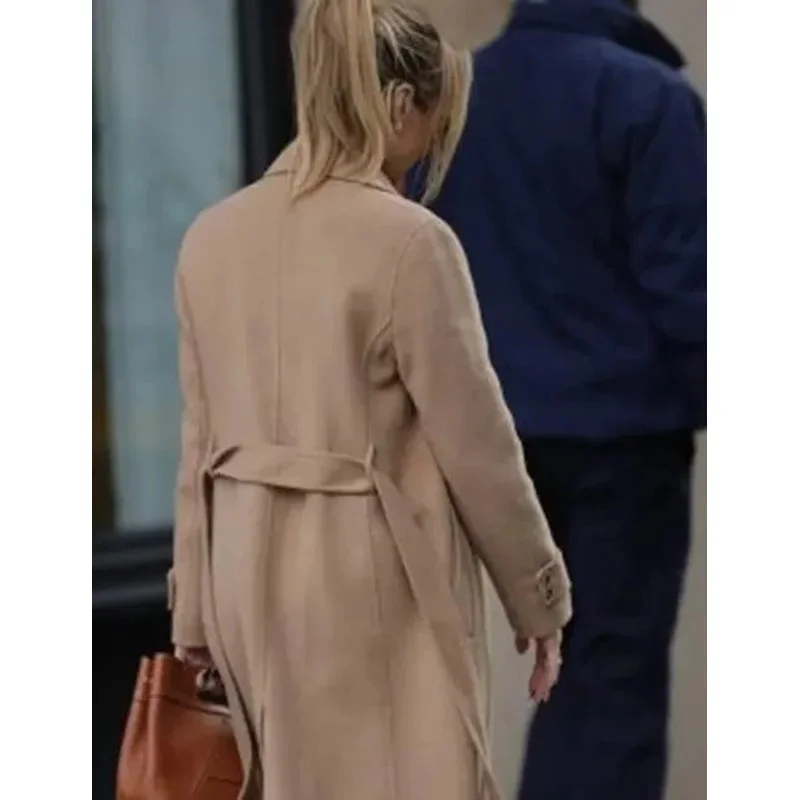 Amanda Holden Brown Wool Coat