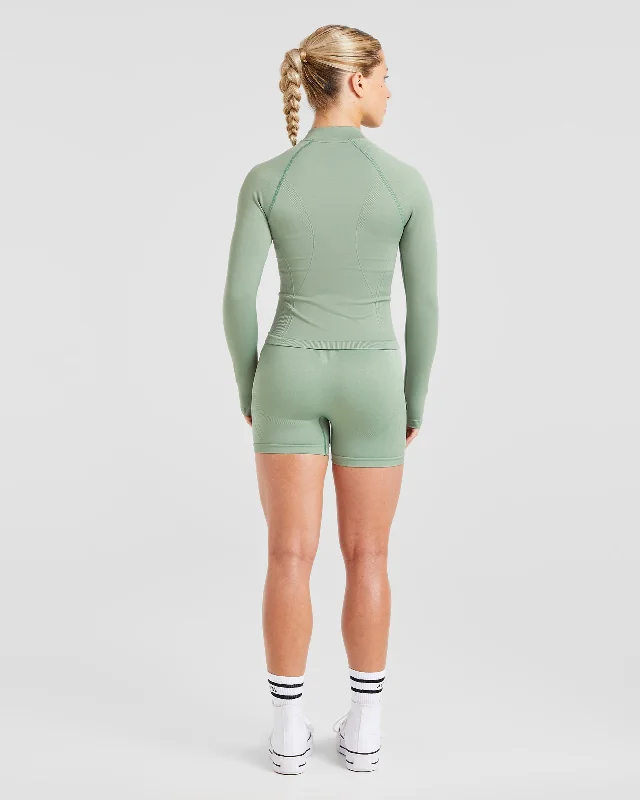 Balance V3 Seamless Zip Jacket - Grove Green