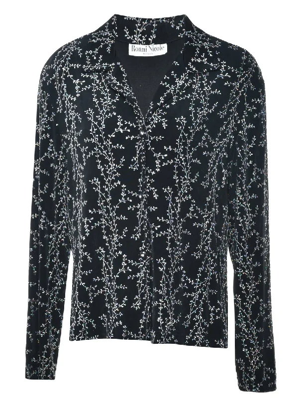 Black & Silver Evening Jacket - L