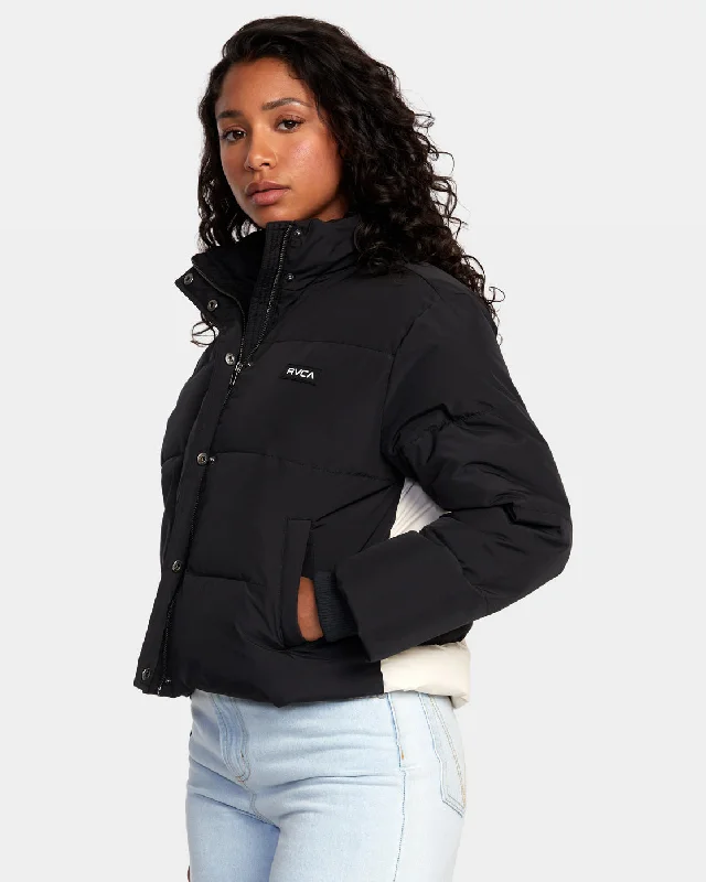 Cloud Puffer Jacket - RVCA Black