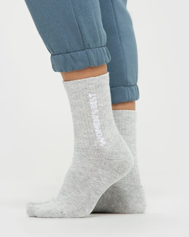 Crew Socks (1PK) | Silver Grey Marl