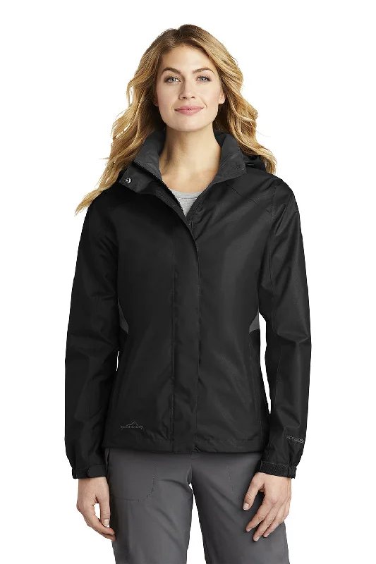 Eddie Bauer Womens Waterproof Full Zip Hooded Jacket - Black