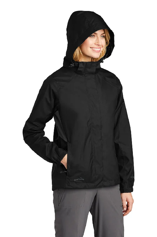 Eddie Bauer Womens Waterproof Full Zip Hooded Jacket - Black