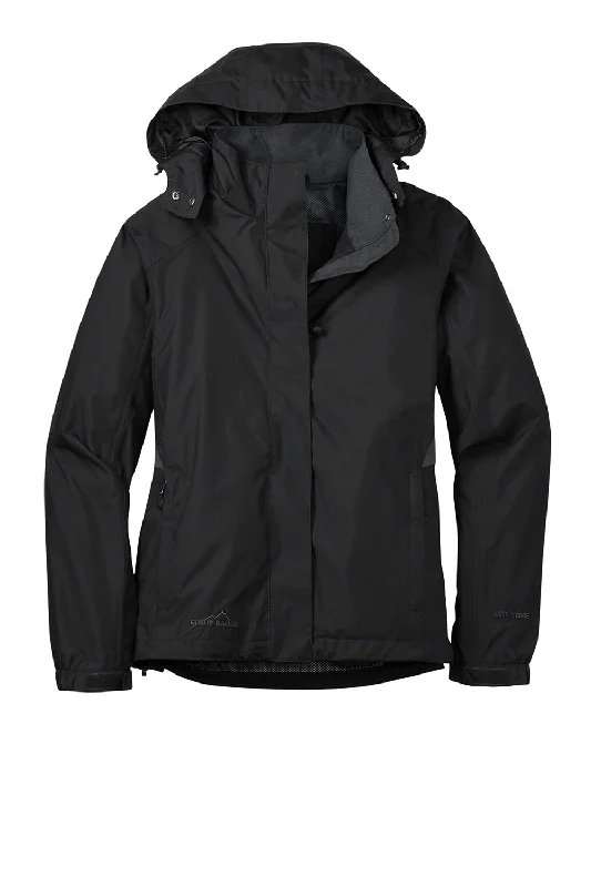 Eddie Bauer Womens Waterproof Full Zip Hooded Jacket - Black