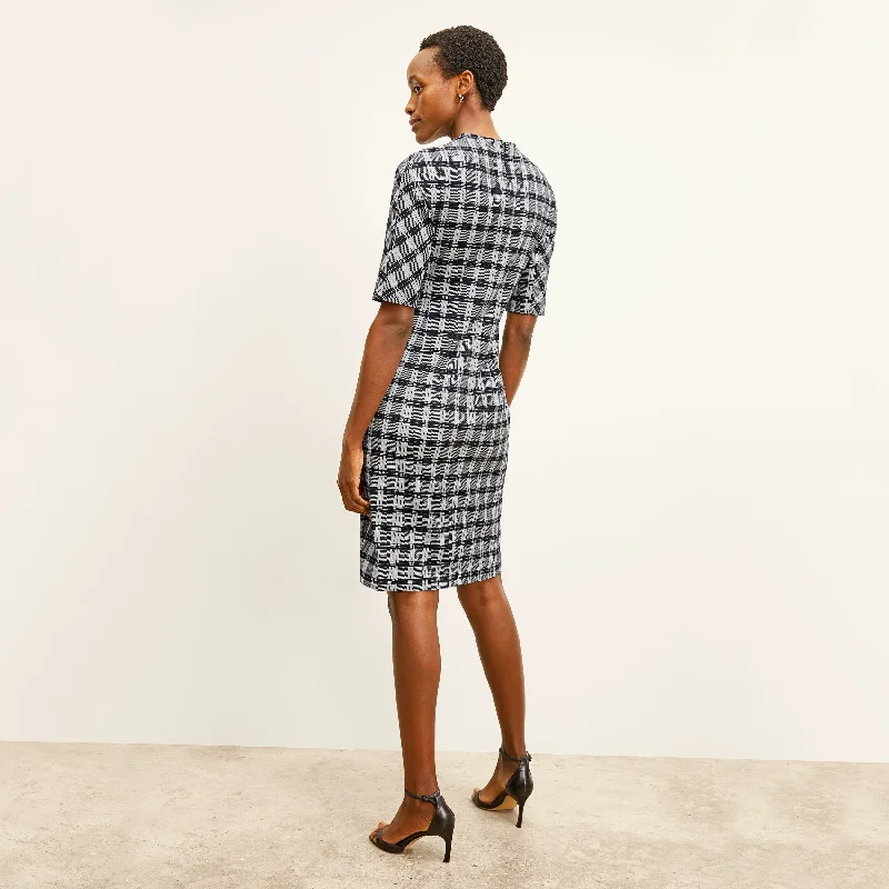 Farnoosh Dress - Knit Suiting :: Checkmate