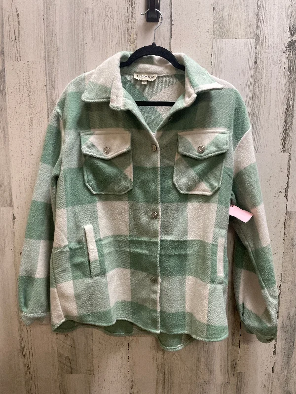 Jacket Fleece By Clothes Mentor In Green, Size: L