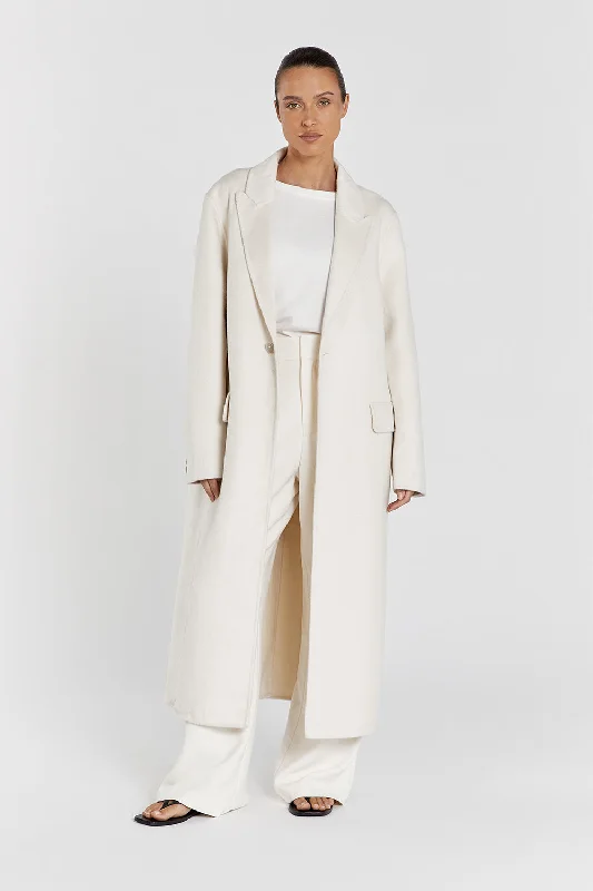 JAY CREAM LONGLINE COAT