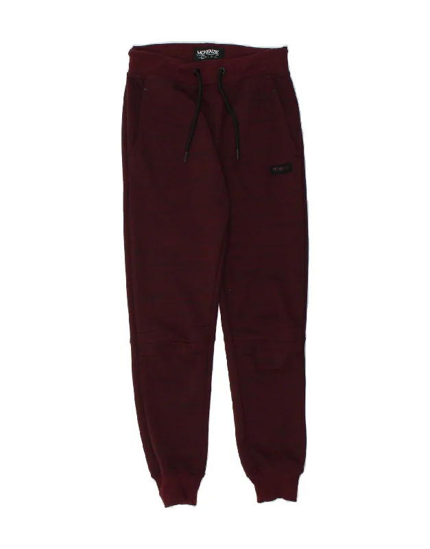 MCKENZIE Womens Tracksuit Trousers Joggers UK 10 Small Burgundy Cotton