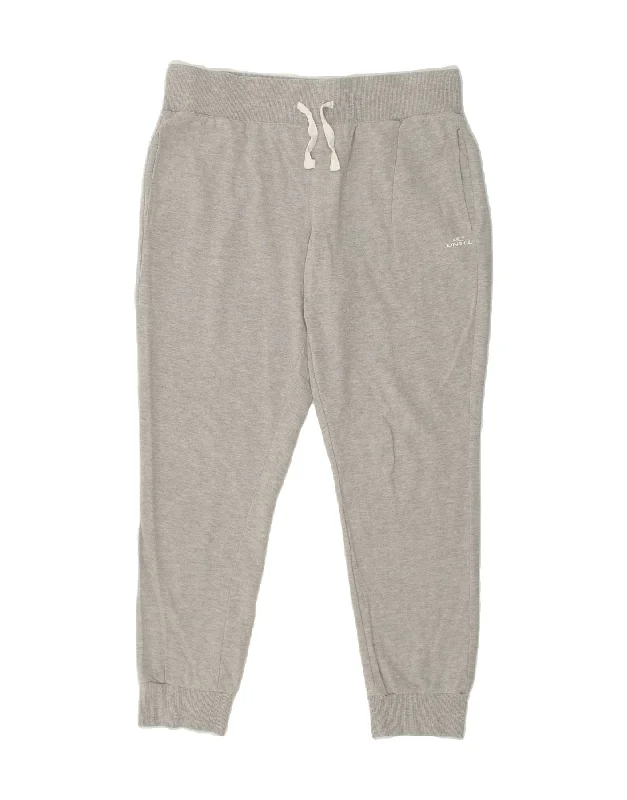 O'NEILL Womens Tracksuit Trousers Joggers UK 16 Large Grey Cotton