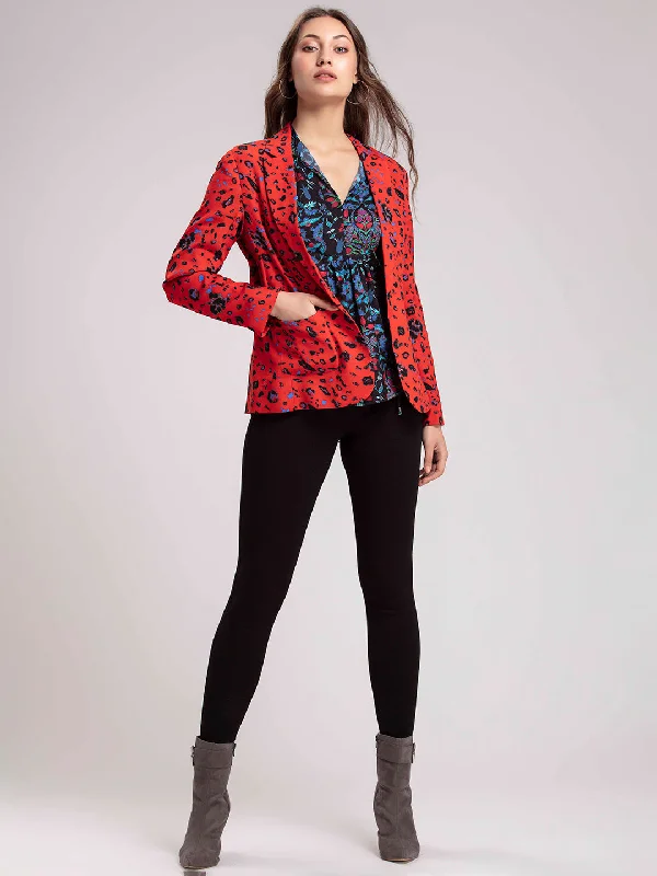 Red Leopard Jacket