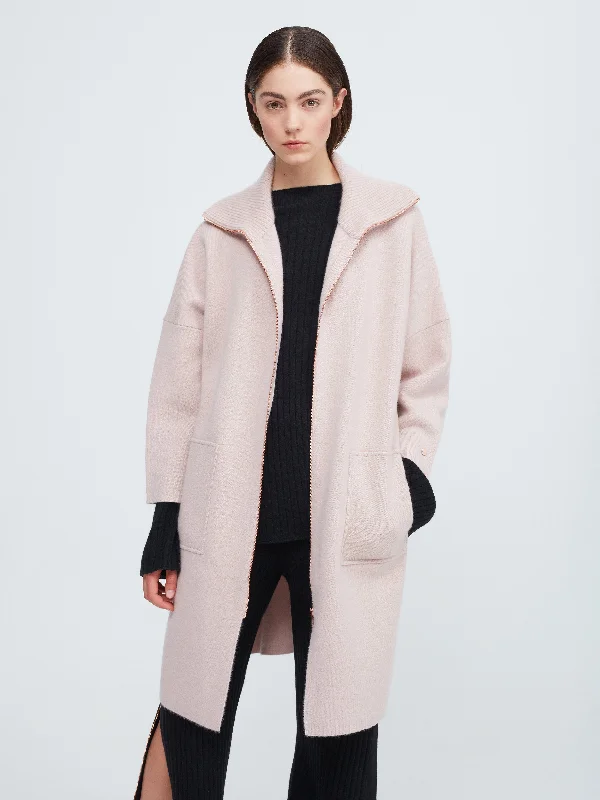 The Movers Cashmere Coat - Dusty Pink