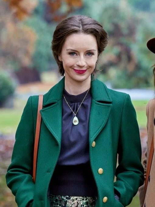 The Wedding Veil Inspiration Kacey Rohl Long Green Coat