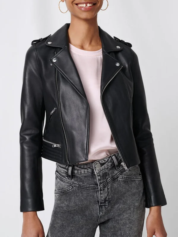 Womens Biker Zipper Jacket