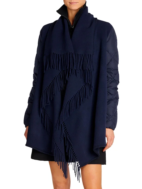 Womens Fringe Warm Quilted Coat