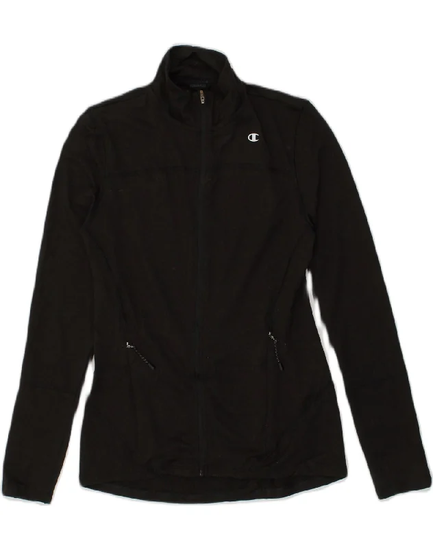 CHAMPION Womens Performance Tracksuit Top Jacket UK 10 Small Black