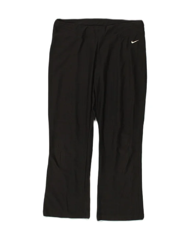 NIKE Womens Tracksuit Trousers UK 8/10 Medium Black Polyester