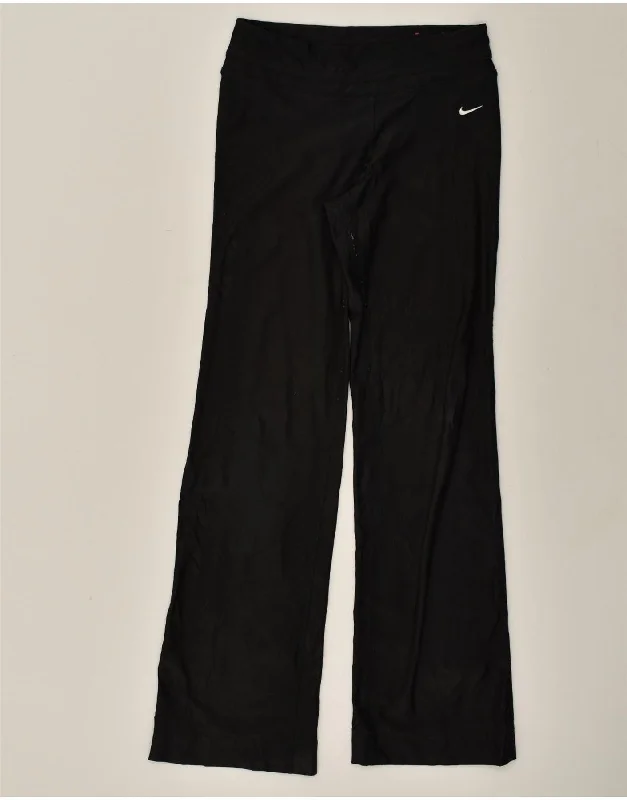 NIKE Womens Tracksuit Trousers UK 8 Small Black Polyester