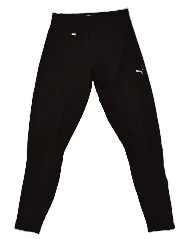 PUMA Womens Leggings UK 12 Medium  Black Polyester