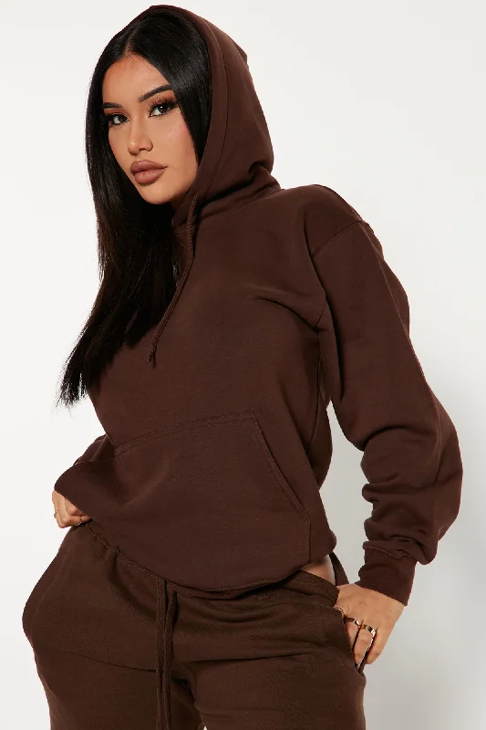 Stole Your Boyfriend's Oversized Hoodie - Chocolate