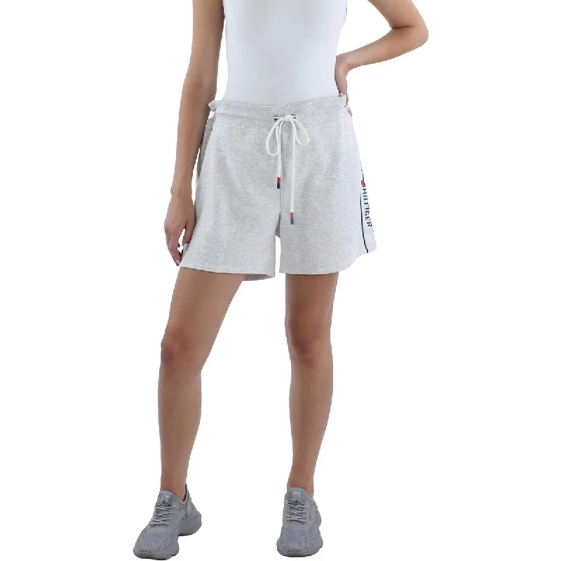 Tommy Hilfiger Sport Womens Heathered High-Waisted Mini Shorts