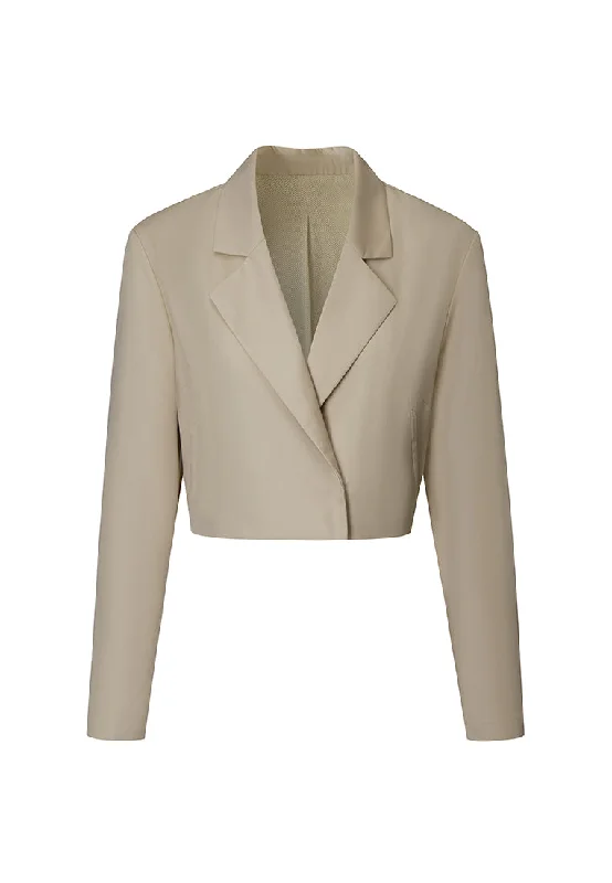 Billie Water & Wind-Resistant Cropped Blazer in Recycled Fabric