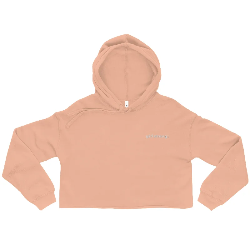 EVERYDAY FLEECE CROPPED HOODIE - GIRLSTRONG PEACH