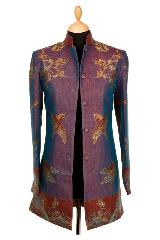 Long Nehru Jacket in Imperial Blue