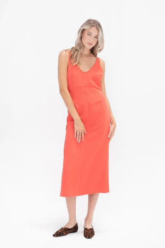 Prim Dress, Coral