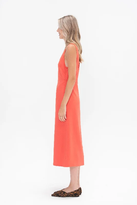 Prim Dress, Coral