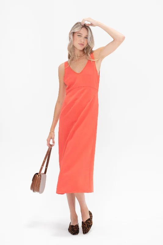 Prim Dress, Coral