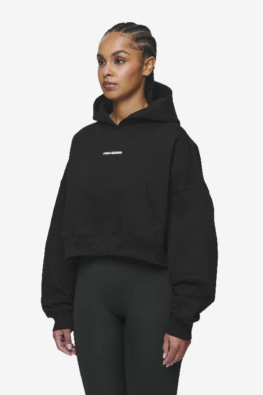 Salita Oversized Cropped Hoodie Black White Gum