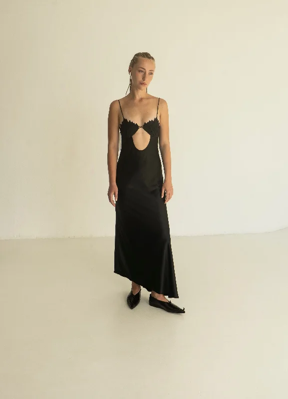 The Kalyna Black Viscose Dress