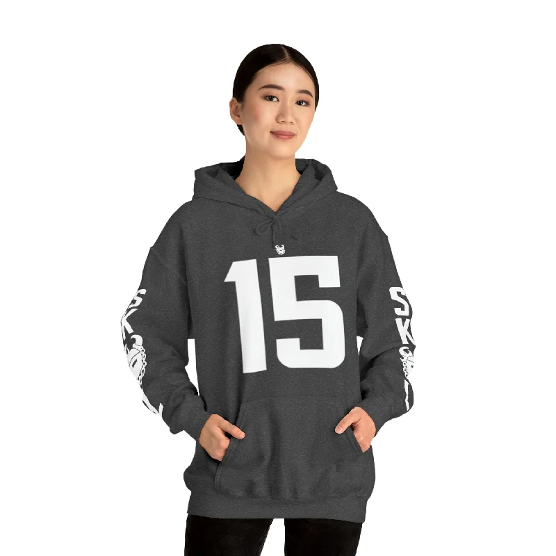 Unisex Heavy Blend™ Hooded Sweatshirt - Jersey #15 + Original (Sleeves)