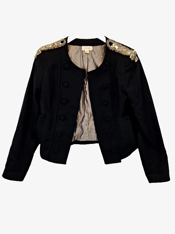 Witchery Military Style Bedazzled Jacket Size 8